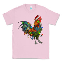 Bubblegum Pink Christmas Lights Rooster Classic Tee - RanaPortraitStore
