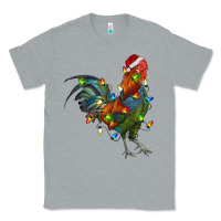 Heather Grey Christmas Lights Rooster Classic Tee - RanaPortraitStore