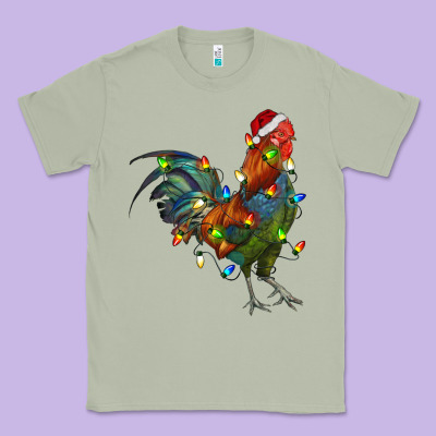 Christmas Lights Rooster Classic Tee Designed By Ranaportraitstore