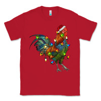 Red Christmas Lights Rooster Classic Tee - RanaPortraitStore