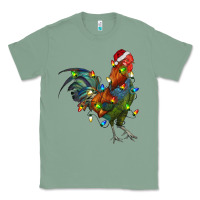 Sage Christmas Lights Rooster Classic Tee - RanaPortraitStore