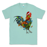 Seafoam Christmas Lights Rooster Classic Tee - RanaPortraitStore