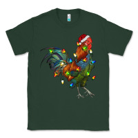 Sports Green Christmas Lights Rooster Classic Tee - RanaPortraitStore