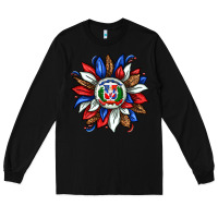 Black dominican sunflower Long Sleeve Tee - texasbilliewilder