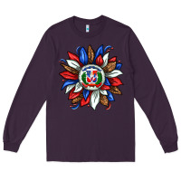 Plum dominican sunflower Long Sleeve Tee - texasbilliewilder