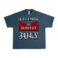 Midnight Navy Legends are born in July Urban Heavy Tee - Bettercallsaul