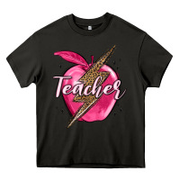 Asphalt teacher lightning bolt valentine s day Heavy Core Tee - MaliasSmallBusiness