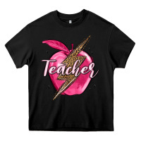 Black teacher lightning bolt valentine s day Heavy Core Tee - MaliasSmallBusiness