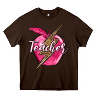 Chocolate Brown teacher lightning bolt valentine s day Heavy Core Tee - MaliasSmallBusiness