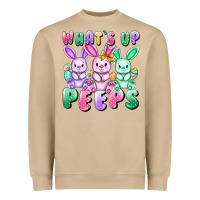 What's Up Peeps Easter Bunnies Easter Day Heavyweight Sweatshirt | Teevron