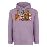 Lavender football NONNiE Heavyweight Hoodie - CowhideDigitalArt
