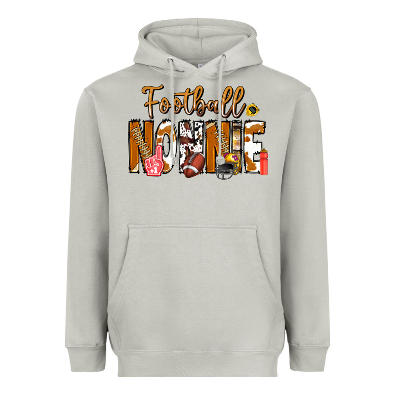 Football Nonnie Heavyweight Hoodie by CowhideDigitalArt | Teevron