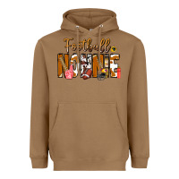 Toasted Coconut football NONNiE Heavyweight Hoodie - CowhideDigitalArt