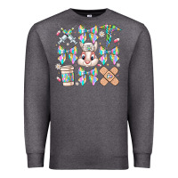 Charcoal Heather easter bow Premium Sweatshirt - CowhideDigitalArt