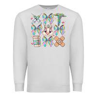 Dove Grey easter bow Premium Sweatshirt - CowhideDigitalArt