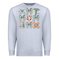 Heather Grey easter bow Premium Sweatshirt - CowhideDigitalArt