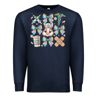 Navy easter bow Premium Sweatshirt - CowhideDigitalArt