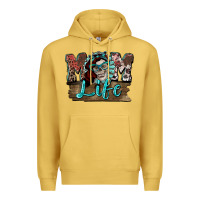 Antique Gold Mom life skull Mother's Day Premium Hoodie - FaDigitalArtStudio