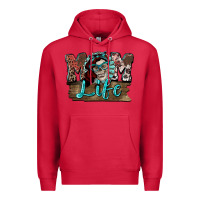 Cardinal Mom life skull Mother's Day Premium Hoodie - FaDigitalArtStudio