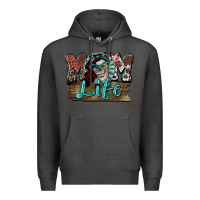Charcoal Heather Mom life skull Mother's Day Premium Hoodie - FaDigitalArtStudio