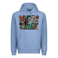 Colony Blue Mom life skull Mother's Day Premium Hoodie - FaDigitalArtStudio