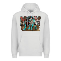 Dove Grey Mom life skull Mother's Day Premium Hoodie - FaDigitalArtStudio