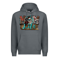 Rock Mom life skull Mother's Day Premium Hoodie - FaDigitalArtStudio