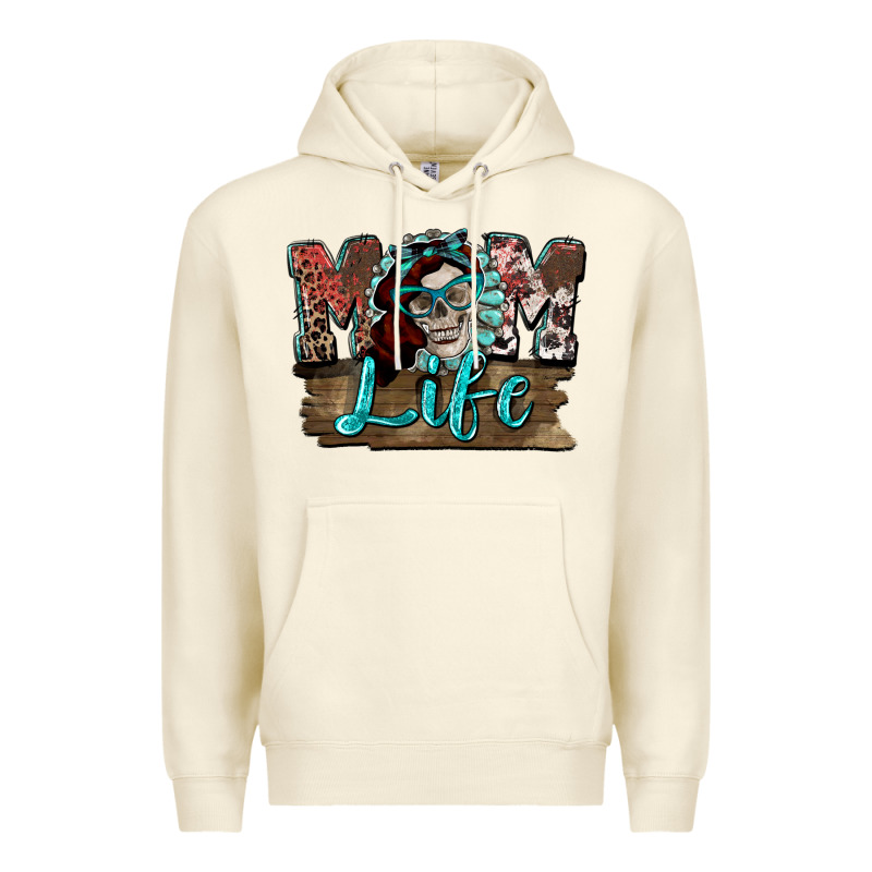 Mom Life Skull Mother's Day Premium Hoodie by FaDigitalArtStudio | Teevron
