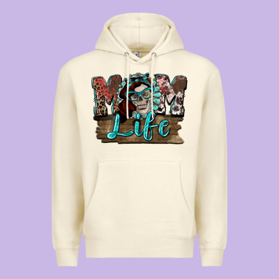 Mom Life Skull Mother's Day Premium Hoodie Designed By Fadigitalartstudio