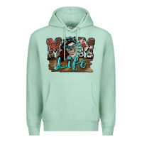 Seafoam Mom life skull Mother's Day Premium Hoodie - FaDigitalArtStudio