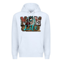 White Mom life skull Mother's Day Premium Hoodie - FaDigitalArtStudio