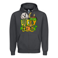 Smoke lucky dog St. Patrick's Zipper Hoodie - FaDigitalArtStudio