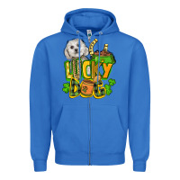 True Royal lucky dog St. Patrick's Zipper Hoodie - FaDigitalArtStudio