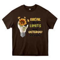Chocolate Brown break your limits Heavy Core Tee - MaliasSmallBusiness