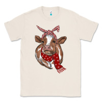 Natural Christmas Heifer With Scarf Classic Tee - RanaPortraitStore