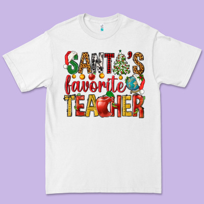 Santas Favorite Teacher Premium Tee Designed By Nancycooperartshop