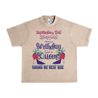French Oak Womens September Girl Stepping Into My Birthday Urban Heavy Tee - Bettercallsaul