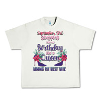 Pistachio Womens September Girl Stepping Into My Birthday Urban Heavy Tee - Bettercallsaul