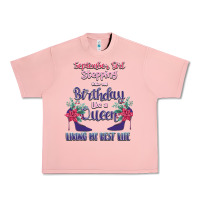 Salmon Womens September Girl Stepping Into My Birthday Urban Heavy Tee - Bettercallsaul