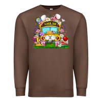 Chestnut Easter School Bus Premium Sweatshirt - CowhideDigitalArt