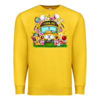 Lemon Easter School Bus Premium Sweatshirt - CowhideDigitalArt