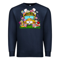 Navy Easter School Bus Premium Sweatshirt - CowhideDigitalArt