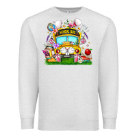Oatmeal Heather Easter School Bus Premium Sweatshirt - CowhideDigitalArt