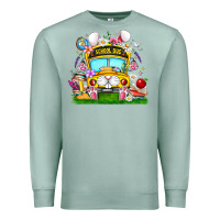 Seafoam Easter School Bus Premium Sweatshirt - CowhideDigitalArt