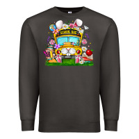 Smoke Easter School Bus Premium Sweatshirt - CowhideDigitalArt