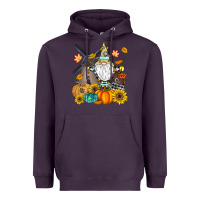 Plum Happy Fall Heavyweight Hoodie - CowhideDigitalArt