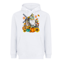 White Happy Fall Heavyweight Hoodie - CowhideDigitalArt