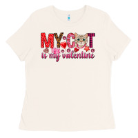 Bone my cat is my valentine Ladies Tee - NancyCooperArtShop