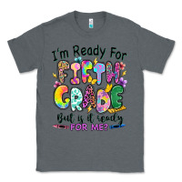 Charcoal Heather I'm ready for fifth grade but is it ready for me Classic Tee - RanaPortraitStore