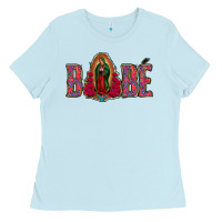 Baby Blue Bebe Our Lady Of Guadalupe Ladies Tee - Jasminsmagicworld